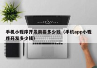 手機小程序開發(fā)需要多少錢（手機app小程序開發(fā)多少錢）