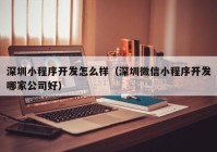 深圳小程序開發(fā)怎么樣（深圳微信小程序開發(fā)哪家公司好）