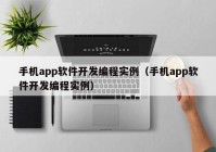 手機app軟件開發(fā)編程實例（手機app軟件開發(fā)編程實例）