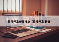 軟件開發(fā)所屬行業(yè)（軟件開發(fā) 行業(yè)）