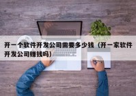 開一個軟件開發(fā)公司需要多少錢（開一家軟件開發(fā)公司賺錢嗎）