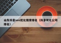 山東抖音seo優(yōu)化搜索排名（抖音優(yōu)化公司排名）