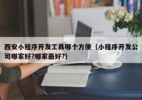 西安小程序開發(fā)工具哪個方便（小程序開發(fā)公司哪家好?哪家最好?）