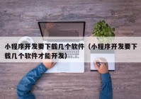 小程序開發(fā)要下載幾個(gè)軟件（小程序開發(fā)要下載幾個(gè)軟件才能開發(fā)）